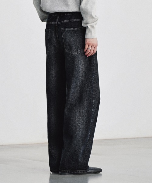 WYM LIDNM ジーンズ LASER FADE STANDARD STRAIGHT DENIM/COLORFAST 