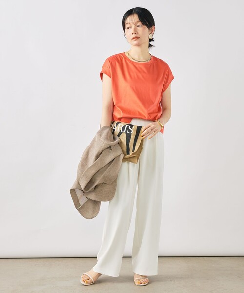 NOLLEY'S（ノーリーズ） tシャツ ウォッシャブルワイドノースリーブT