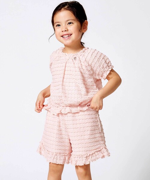 andmary bebe セットアップ BeBe（ベベ） セットアップ (キャミソール付き)ストレッチレースフリル