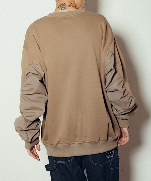 「Subciety」 スウェットカットソー LARGE サンドベージュ メンズ_画像7