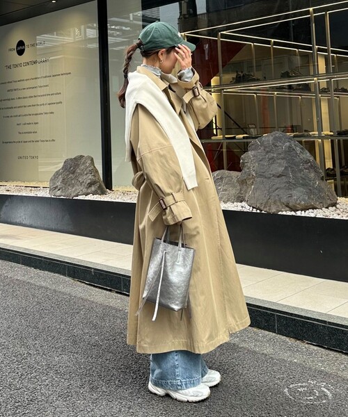 「fredy emue」 トレンチコート 38 ベージュ レディース_画像4