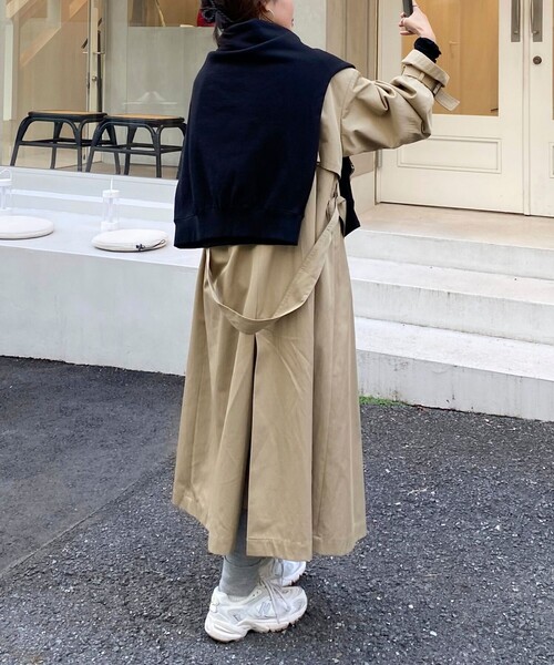 「fredy emue」 トレンチコート 38 ベージュ レディース_画像8