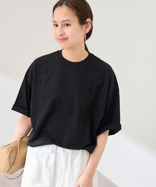 tシャツ ATON/エイトン SUVIN 60/2 WIDE SLEEVE T-SHIRT レディースの画像