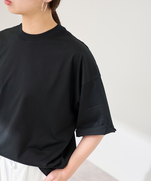 tシャツ ATON/エイトン SUVIN 60/2 WIDE SLEEVE T-SHIRT レディースの画像