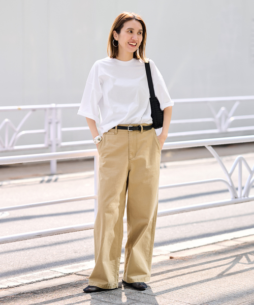tシャツ ATON/エイトン SUVIN 60/2 WIDE SLEEVE T-SHIRT レディースの画像