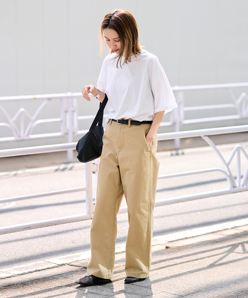 tシャツ ATON/エイトン SUVIN 60/2 WIDE SLEEVE T-SHIRT レディースの画像