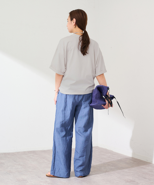 tシャツ ATON/エイトン SUVIN 60/2 WIDE SLEEVE T-SHIRT レディースの画像