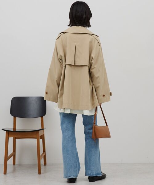 「AMERICAN HOLIC」 トレンチコート L ライトカーキ レディース_画像9