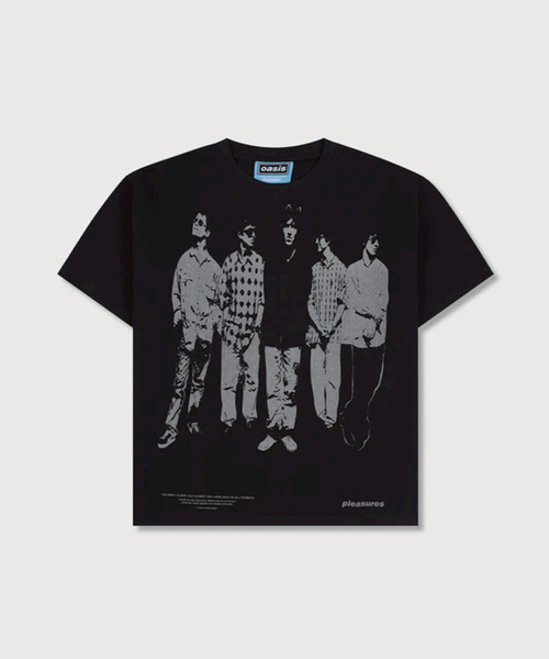 PLEASURES（プレジャーズ） tシャツ × OASIS DEFINITELY HEAVYWEIGHT S