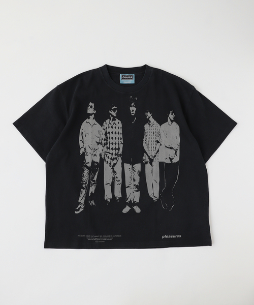 PLEASURES（プレジャーズ） tシャツ × OASIS DEFINITELY HEAVYWEIGHT S