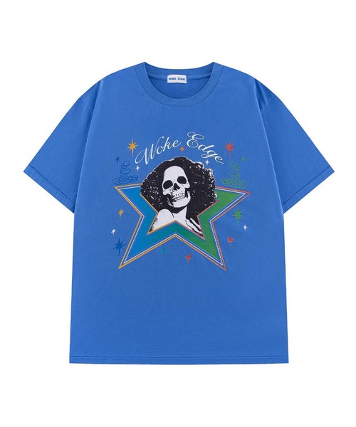 tシャツ WOKE EDGE / ウォークエッジ SKULL STAR TEE メンズ レディース | WOKE EDGE