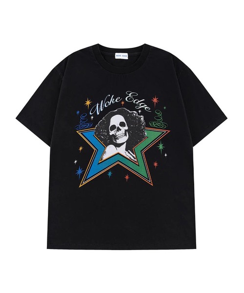 tシャツ WOKE EDGE / ウォークエッジ SKULL STAR TEE メンズ レディース | WOKE EDGE | 01