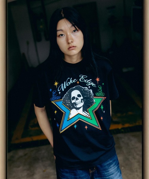 tシャツ WOKE EDGE / ウォークエッジ SKULL STAR TEE メンズ レディース | WOKE EDGE | 04