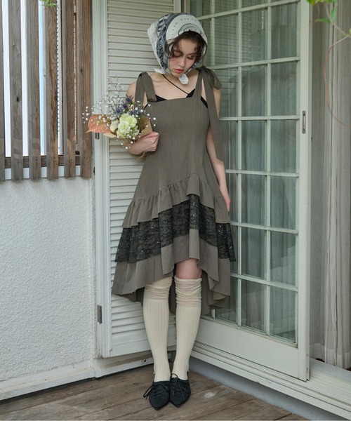 「loin nuit」 ヒールサンダル MEDIUM ボルドー レディース_画像4
