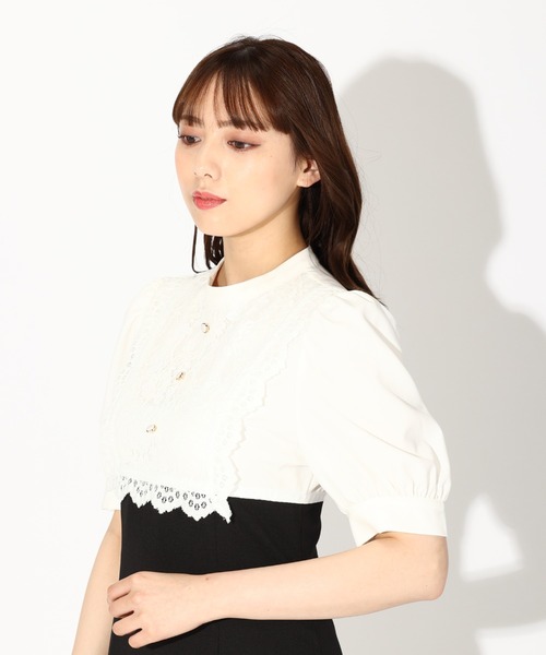 「MISCH MASCH」 半袖ワンピース M グレー レディース_画像3
