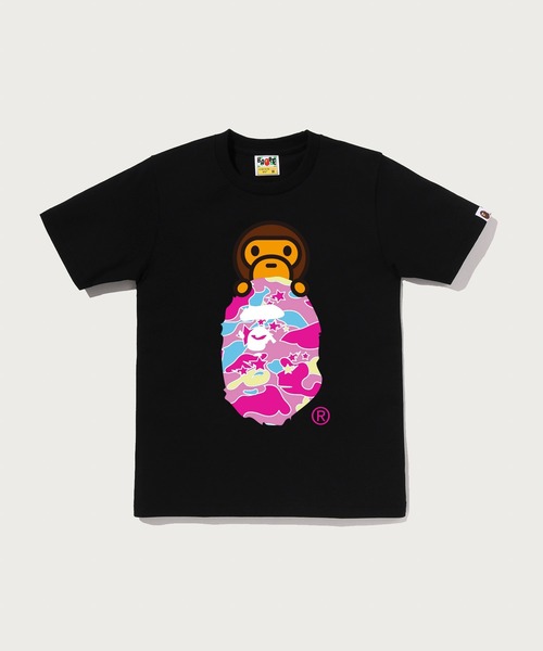 エイプ APE Tシャツ レディース A BATHING APE（アベイシングエイプ） tシャツ 半袖 STA CAMO MILO ON