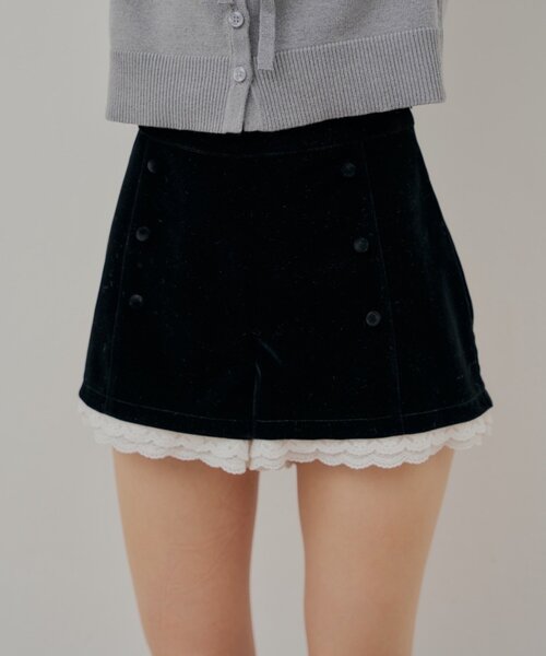 Ameri（アメリ） ワイドパンツ パンツ MEDI LACE EMBROIDERY SHORT