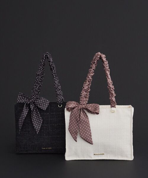 Maison de FLEUR（メゾンドフルール） トートバッグ スカーフ付き