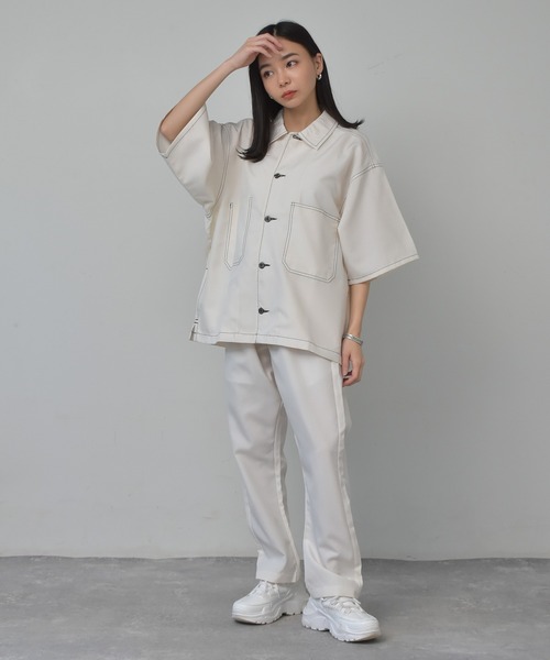 Starting Over パンツ ポリトロワイドタックパンツ セットアップ
