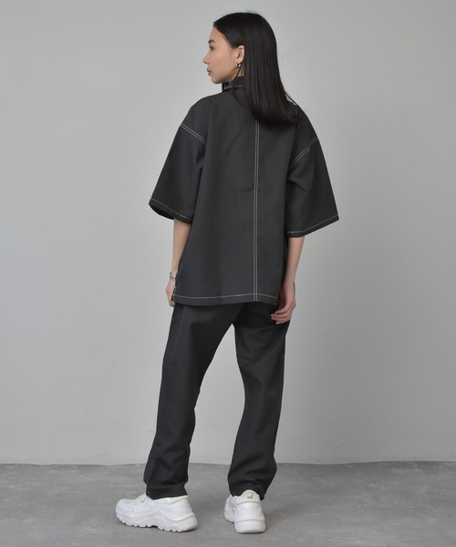 パンツ R38 Starting Over パンツ ポリトロワイドタックパンツ セットアップ