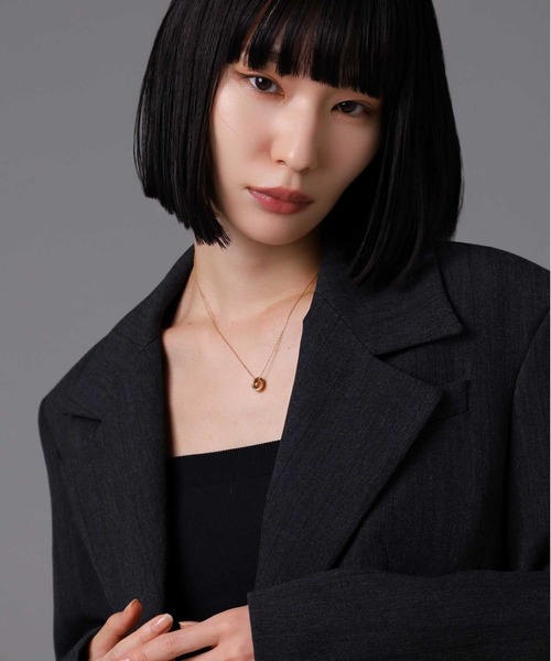 ネックレス 「生産終了モデル」“Petite Modern”プチネックレス（ダブルリング）/K10ゴールド「LION HEART / ライオンハート」の画像