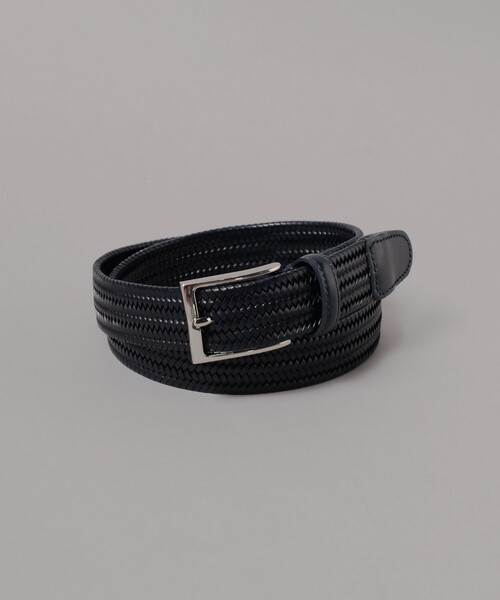 極美品 M ビームス レザー メッシュベルト ブラック BEAMS HEART BEAMS HEART ベルト レザー メッシュベルト（M〜L） メンズ