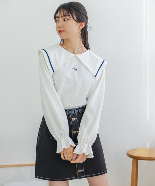 repipi armario（レピピアルマリオ） tシャツ セーラーカラープル