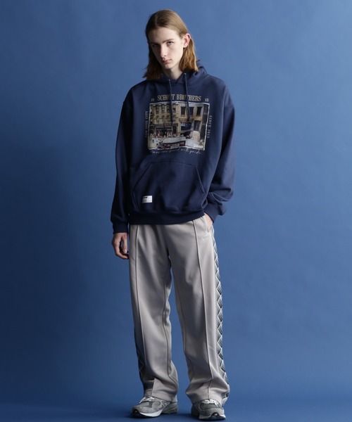 新品schott ショットプリントビッグシルエットスウェットパーカー