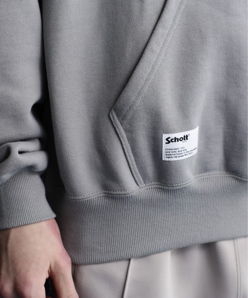 【定価14300円】schott ハーフジップパーカー　グリーン ショット Schott HALF ZIP JACKET/ハーフジップジャケット