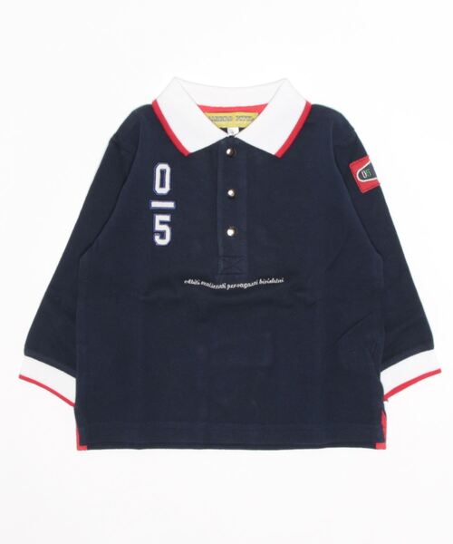 BATONER 24ss コットンニットポロシャツ　サイズ2 navy リング コットン 2B ニット ポロシャツ