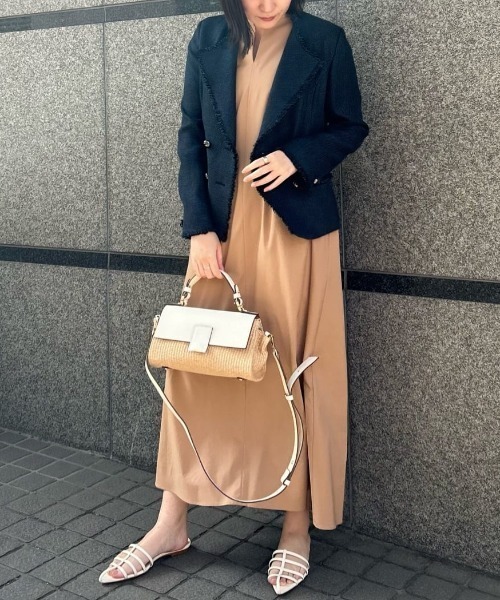 allureville シルキーポリエステルワンピース 半袖 allureville ワンピース シルキーポリエステルワンピース