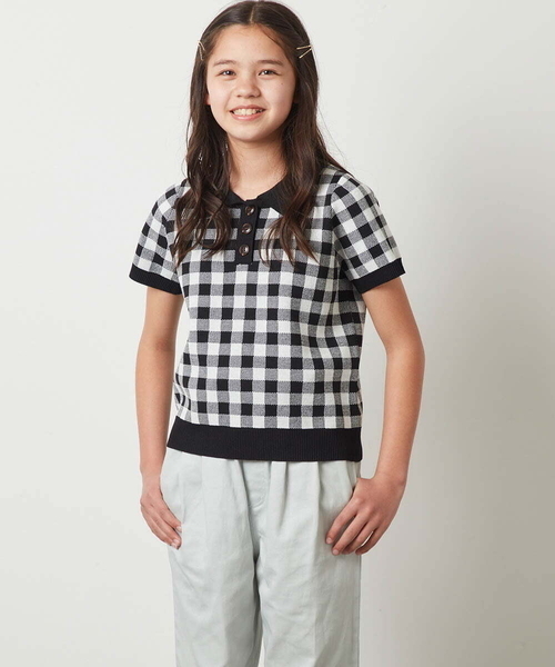 キッズ服 女の子まとめ売り34点150〜160 a.v.v ポロシャツ 「150-160」ギンガムチェックニットトップス