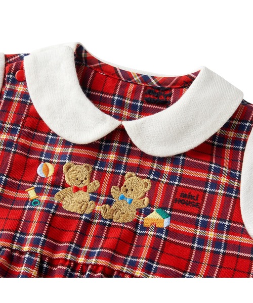 MIKI HOUSE ベビー服 ロンパース ミキハウスチェックの