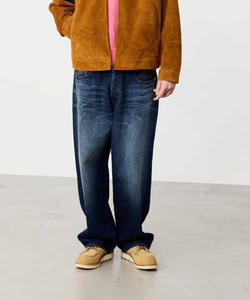 BEAMS（ビームス） ジーンズ ワイドストレート デニムパンツ メンズ