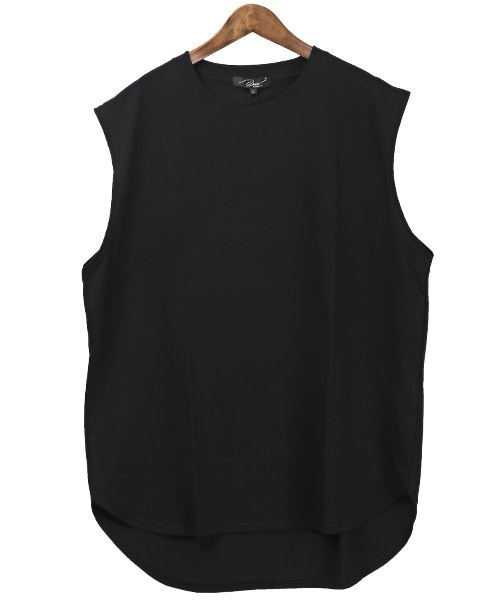 シルケットテンジクノースリーブカットソー LUXSTYLE tシャツ シルケットライクノースリーブ メンズ