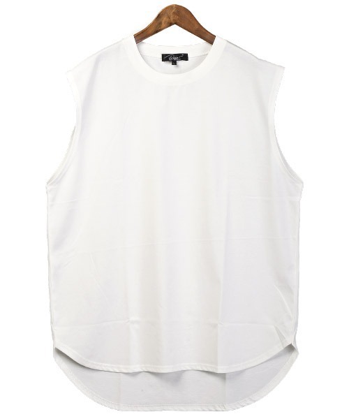 シルケットテンジクノースリーブカットソー LUXSTYLE tシャツ シルケットライクノースリーブ メンズ