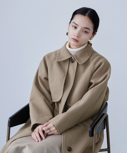 Fashion Letter ステンカラーコート コート ヨークステンカラー