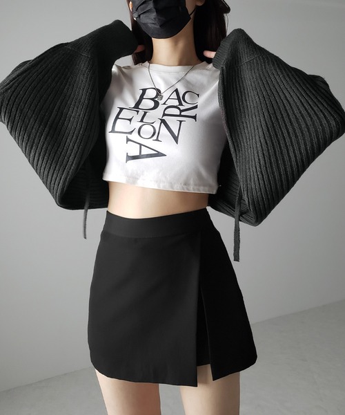 【全3色】リボン半袖ニット　アイボリー グレー ブラック【debi-250327top3】( vdh )(250328) 全3色】リボン半袖ニット アイボリー グレー ブラック【debi