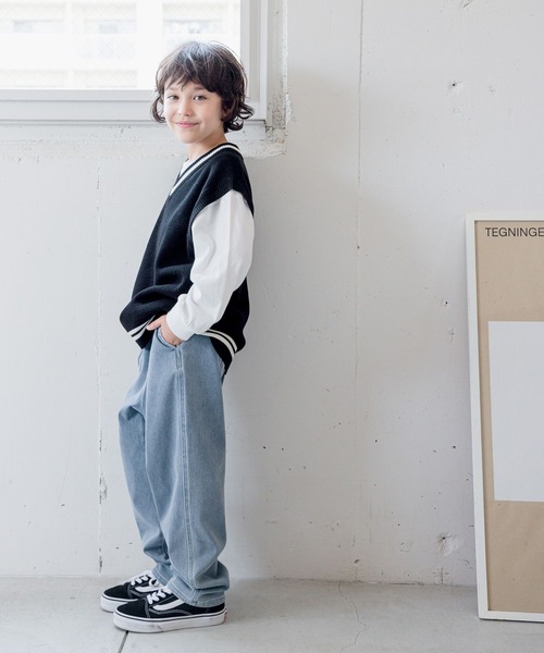 専用！子供服 GLOBAL WORK ニット セーター Vネックニットベストセットプル