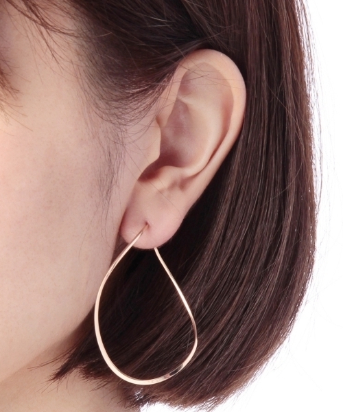 COCOHNIK K10フープピアス K10フォールディング フープピアス（ピアス） | COCOSHNIK