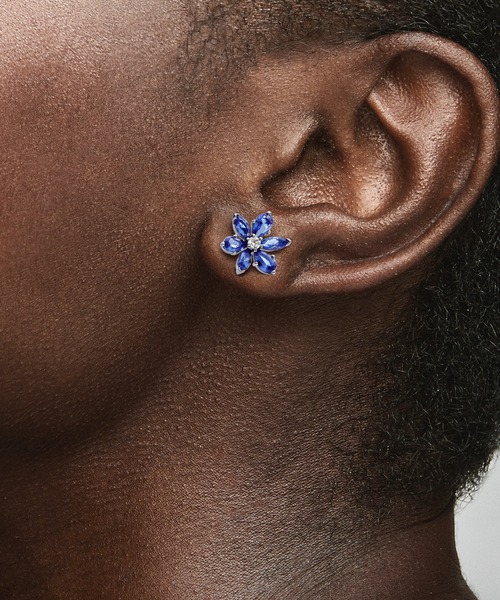 PANDORA（パンドラ） ピアス スパークリング ブルー ハーバリウム