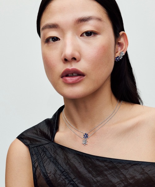 PANDORA（パンドラ） ピアス スパークリング ブルー ハーバリウム