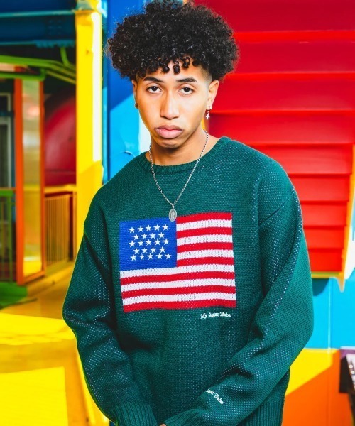 My Sugar Babe（マイシュガーベイブ） ニット セーター msb flag knit