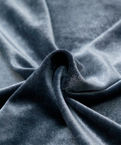 tシャツ サムホールロングスリーブベロアトップス レディース