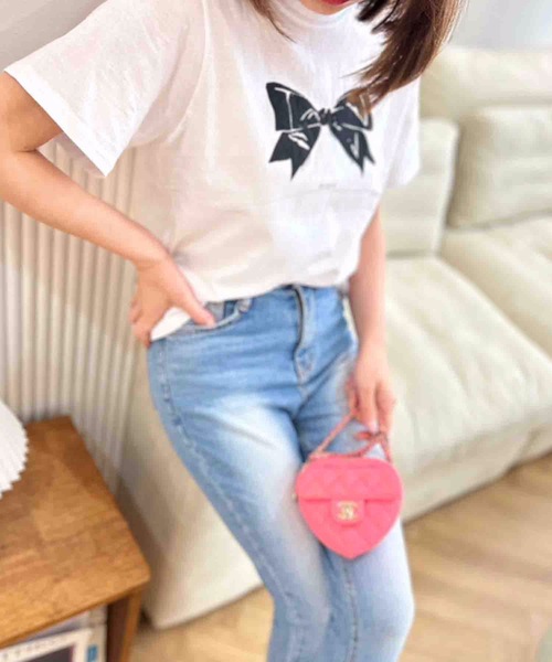 【新品タグ付】Myu リボン　Tシャツ Myu tシャツ リボンプリントTシャツ レディース : ZOZOTOWN