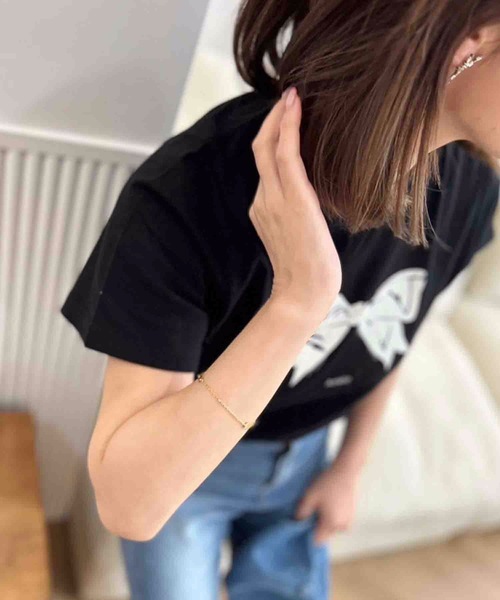 【新品タグ付】Myu リボン　Tシャツ Myu tシャツ リボンプリントTシャツ レディース : ZOZOTOWN