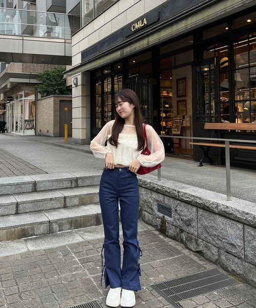 RiLi ふんわりチュールトップス「RL」 レディース : ZOZOTOWN
