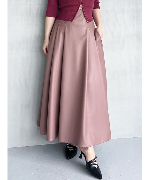 MERCURYDUO（マーキュリーデュオ） スカート フェイクレザーフレア