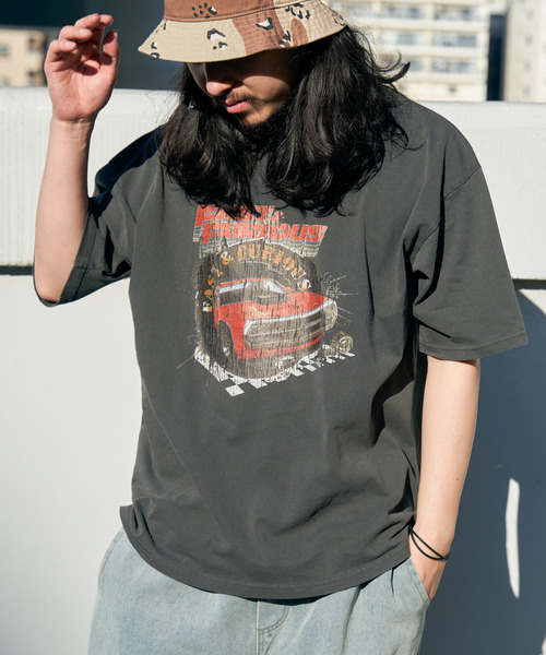 VENCE EXCHANGE tシャツ ワイルドスピードピグメントTシャツ メンズ