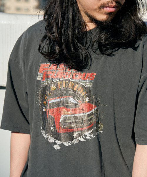 VENCE EXCHANGE tシャツ ワイルドスピードピグメントTシャツ メンズ